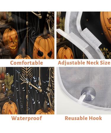 Beard Bib Apron for Men | Halloween Pumpkin Skeleton Hair Catcher | Perfect Gift for Dad - Father's Day Anniversary Christmas - Buy Online on GoSupps.com
