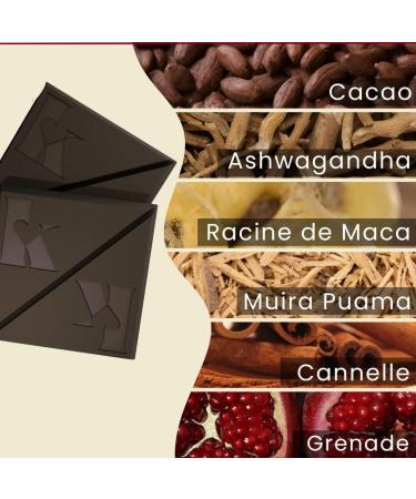  kips Kips Dark Aphrodisiac Chocolate | Sensual Gift for Couples | Desire & Connection | Maca Ashwagandha Muira Puama Pomegranate | Made in Germany | 1 Box 4 Squares 100g - Buy Online on GoSupps.com
