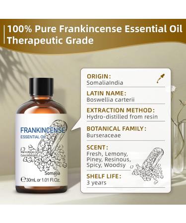 HIQILI Frankincense Oil Essential 30ML - 100% Natural for Face, Candle Making, Diffuser, Skin & Hair - 1 Fl Oz - Buy Online on GoSupps.com
