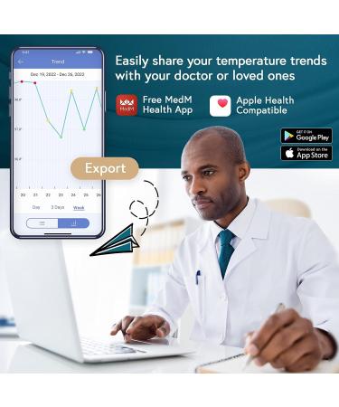 iProven Pro Series Bluetooth Ear and Forehead Thermometer - Superior Accuracy for Adults, Kids, Babies - Digital Infrared Thermometer with Fever Alarm and Hypothermia Alert - Buy Online on GoSupps.com