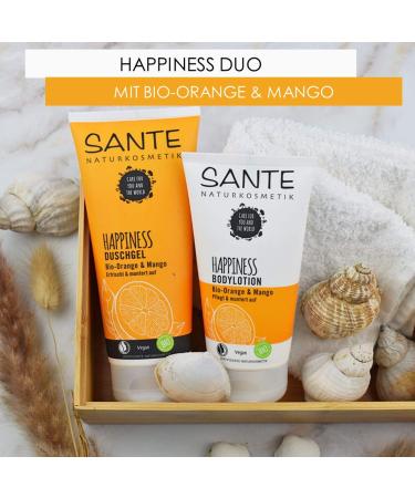 SANTE Natural Cosmetics Happiness Shower Gel - Tropical Fragrance & Intensive Moisture 200ml - Shop Internationally - Buy Online on GoSupps.com