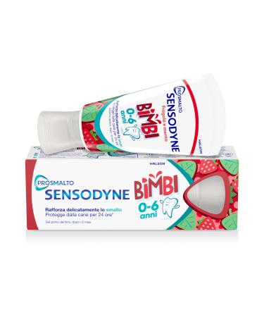 Haleon Sensodyne Prosmalta childrens toothpaste for children aged 06 years gently strengthens tooth enamel and protects against tooth decay for 24 hours natural flavor strawberry and mint 50 ml