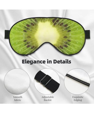 BREAUX Kiwi Slice Print Sleep Mask | Double-Sided Blackout Eye Mask for Travel | Comfortable and Stylish Eye Sleep Mask - Buy Online on GoSupps.com