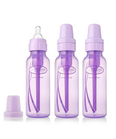 Dr. Brown's Girls' 6-Pack 8 oz. Bottles - 3 Lavender, 3 Pink - Natural Flow Design - Buy Online on GoSupps.com