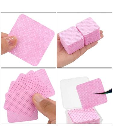 FRCOLOR 800 Pcs Glue Wipes - Glue Remover Cleaning Pads Non-Woven Fabric for Nail Polish & Eyelash - 4.8x4.8cm Pink - International Shipping Available - Buy Online on GoSupps.com