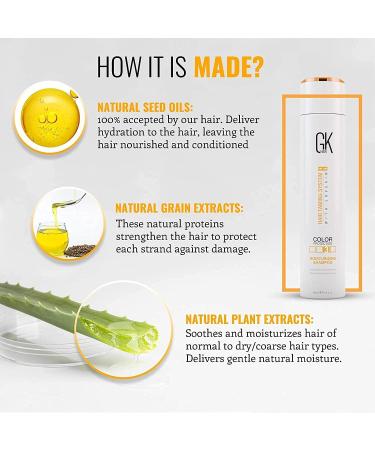  GK HAIR GK Hair Global Keratin Shampoo and Moisturizing Conditioner 300ml ThermalStyleHer 100ml Heat and Frizz Protection - Buy Online on GoSupps.com