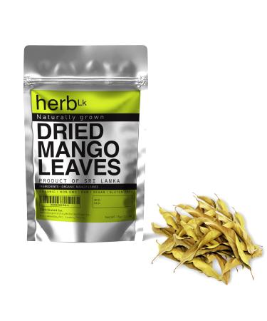 HerbLk Dried Mango Leaves Herbal Tea 25+ Leaves (15g / 0.5 Oz) Hoja De Mango Entera No Additives No Caffeine Vegan Non GMO Organic 100% Natural Delicious from Sri Lanka