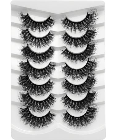 7 Pairs Lashes Set False Eyelashes 20mm Cat Eye Lashes Thick Volume Fake Eyelashes Natural Fluffy Wispy Lashes D Curl False Lashes Volume Faux Fake Lashes Dramatic Fox Eye Natural Eyelashes Extensions - Buy Online on GoSupps.com