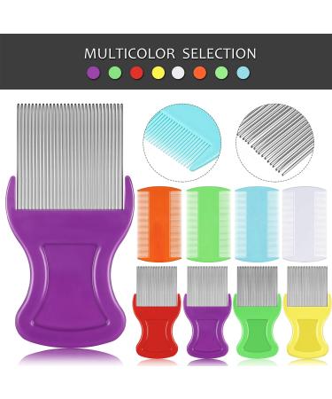 Flea Lice Combs Double Sided Removal Comb with Metal Teeth - 4 Pack (Orange, Blue, Purple, White) - 3.5 x 2 Inch - Hair Grooming Tool - Buy Online on GoSupps.com