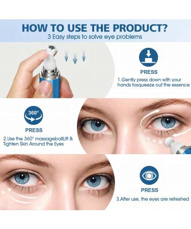 Allony Caffeine Eye Cream Eye Cream for Dark Circles and Puffy Eyes Eye Cream Anti Aging Eye Bags Remover Moisturizing Firming and Anti-wrinkle(20ml) - Buy Online on GoSupps.com