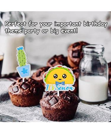 S-Cp-0647 ce Cream Fruit Dessert Cupcake Topper Colorful Glitter Happy Birthday Sensory Pop Game Theme Decor Supplies Baby Shower Boys Girls Birthday Party Decorations - Buy Online on GoSupps.com