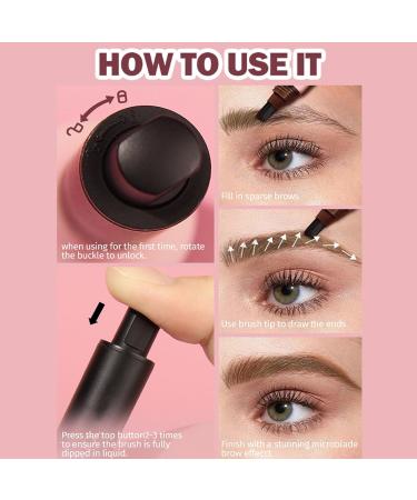 Buy Brow-Fection Angled Brush & Dip Liquid Eyebrow Gel - Multi-Functional Eyebrow Pencil Long Lasting & Quick Drying (#04 Chocolate) - International Shipping Available - Buy Online on GoSupps.com