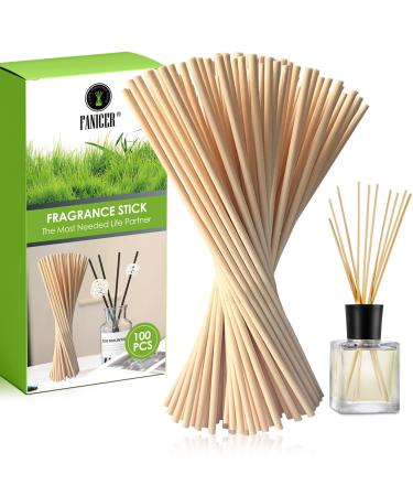 Qullmartle 100 pieces of room fragrance sticks aroma diffuse sticks wooden sticks for room fragrance chopsticks room fragrance for office at home for decoration room scent bathroom living room (nature) ...