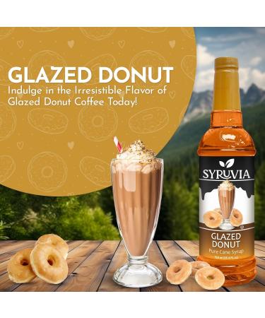 Syruvia Glazed Donut Coffee Syrup - 25.4 fl oz Premium Coffee Flavoring Syrup - Kosher Coffee Syrups Gluten Free No Coloring Perfect for Drinks Soda Shakes Desserts and More. - Buy Online on GoSupps.com