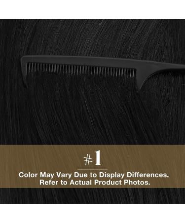 Sunny Jet Black Tape in Hair Extensions - 20pcs, 50g, 22 Inch, Real Human Hair for Black Women - Buy Online on GoSupps.com