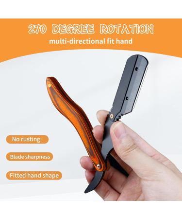 Buy Wooden Straight Razor - Stainless Steel Vintage Barber Razor for Men | Close Shaving Manual Shaver for Barbershop & Salons Black - Buy Online on GoSupps.com