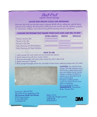 Buf-Puf Facial Sponge (Regular) - Exfoliating Facial Cleansing Sponge - Buy Online on GoSupps.com