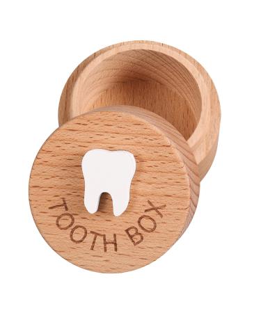 LUTER Tooth Fairy Box  3D Wooden Tooth Box Keepsake Cute Tooth Holder Tooth Storage Box for Boys Girls