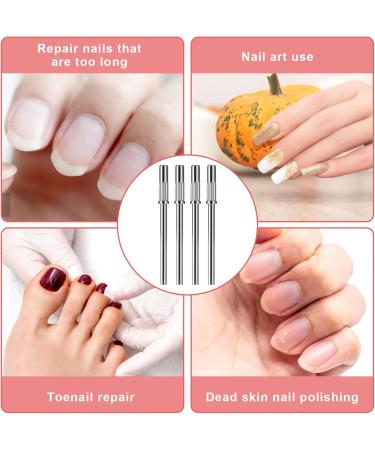 Nogeqi Set of 4 Nail Cutter Attachments Sanding Sleeves Nail Cutter Nail Drill Set Tungsten Carbide Carbide Nail Cutter Bits Remove Cuticles Long Barrel Shape Cuticle Remover for Manicure Pedicure - Buy Online on GoSupps.com