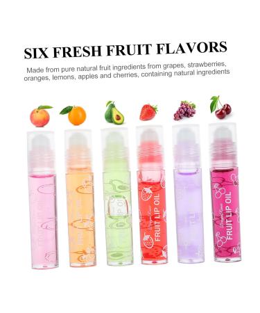 6pcs Moisturizing Fruit Lip Balm & Gloss Set - Hydrating Lip Pomade Lipstick & Liquid Gloss for Smooth Lips - Buy Online on GoSupps.com