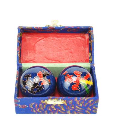 Aleo holder Baoding balls Chinese health balls stress relief hand exercise massage balls relaxation therapy yin-yang design 2 pieces