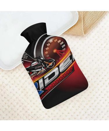 Driver Motorcycle Hot Water Bottle with Plush Cover - Hand Warmer for Adults & Kids | 26.5x15.3cm - International Shipping - Buy Online on GoSupps.com