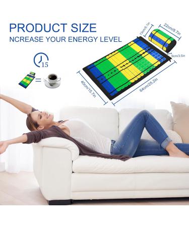 Buy Premium 100% Cotton Acupressure Mat & Pillow Set - Soothing Massage Mat for Neck Pain Relief & Muscle Stimulation - International Shipping Available - Buy Online on GoSupps.com