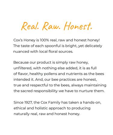 Cox's Honey - Creamed Whipped Raw Unfiltered Clover Honey 40 OZ | 100% Pure & Delicious - USA Made 2.5 Pound - Buy Online on GoSupps.com
