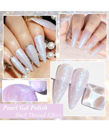 Vishine Pearl Gel Nail Polish Collection - Glitter Pearlescent Shell Gel Polish Set - 6Pcs 8ml Soak Off LED UV Lamp Required - DIY Manicure - Classic Pearlescent Shades - Buy Online on GoSupps.com