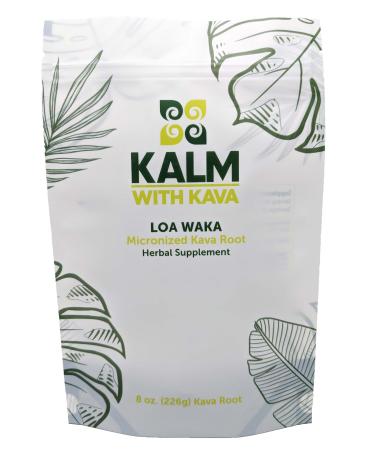 Kalm with Kava Loa Waka Micronized Kava (8 oz.) 8 Ounce (Pack of 1)