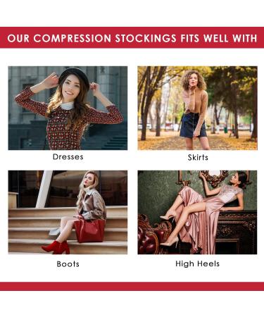Medicella Premier Closed Toe Thigh High Compression Stockings for Women | 8-15 mmHg Medical Quality Made in USA | Sheer Mild Pressure Support for Circulation & Travel | Small Size Black - Buy Online on GoSupps.com