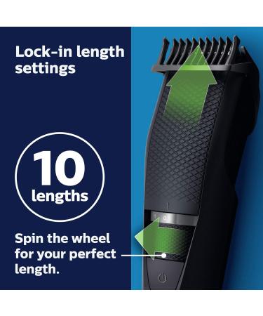 Norelco Philips Beard Trimmer & Hair Clipper BT3230/41 - Cordless Rechargeable Adjustable Length - No Blade Oil Needed - Buy Online on GoSupps.com