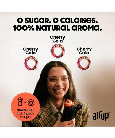 air up Bouteille d'eau Bleu Oc an (650ml) + 3 Capsules air up Cherry Cola | Pods d'eau sans sucre et bouteilles avec paille | Bouteille d'eau aromatis e - Buy Online on GoSupps.com