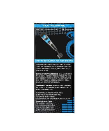 Splat Bolder Blue Temporary Hair Dye - Vegan Cruelty-Free Quick Dry Easy Wash 1.5 oz Single Application - Buy Online on GoSupps.com