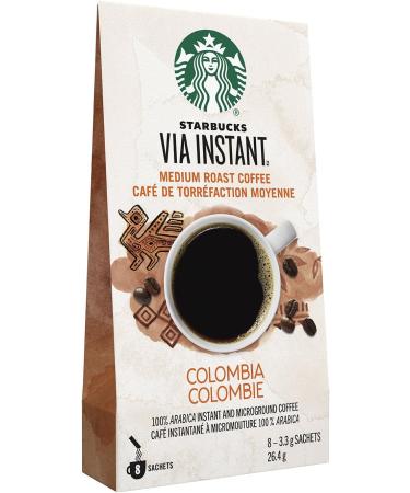 Starbucks Starbucks Via Columbia Roast C 8 count Colombia Colombia Medium Roast 3.3 g (Pack of 8) - Buy Online on GoSupps.com