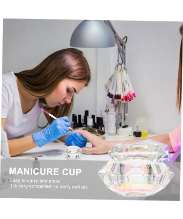 minkissy 3pcs Nail Art Crystal Cup Shot Glass with Lid Glass Mug with Lid Clear Tumbler Containers with Lids Nail Art Liquid Cup Color Mixing Dish Pen Washing Bucket Crystal Pen Wash Cup 6.5x6.5cmx3pcs Whitex3pcs - Buy Online on GoSupps.com