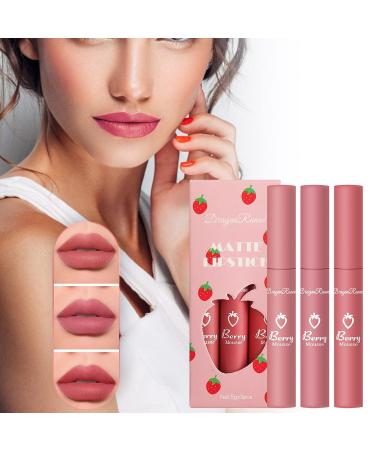 3 Piece Waterproof Matt Liquid Lip Gloss Set | Long-Lasting & Durable Lipstick Kit | 1 ml - #03 - Buy Online on GoSupps.com
