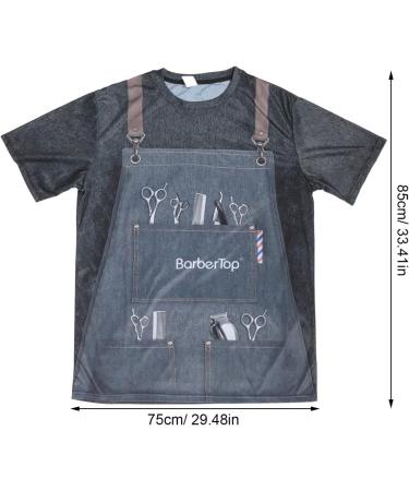 Lurrose Short Sleeve Blouse Clipper Guards Barber Costume Hair Stylist Shirt Breathable Barber Shirt Hair Stylish Jacket Grooming Smock Vest Shirt for Hair Salon Doughnut Cushions - Buy Online on GoSupps.com