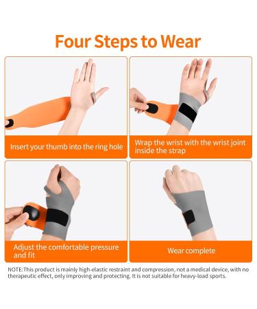 Ultra-Thin Elastic Wrist Brace - Compression Support for Carpal Tunnel Arthritis & Sprains | Unisex Wrist Wraps for Pain Relief - Buy Online on GoSupps.com
