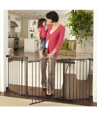 Toddleroo by North States 72 wide Deluxe Dcor Baby Gate: Sturdy safety gate with one hand operation. Hardware Mount. Fits 38.3 - 72 Wide. (30" Tall, Matte Bronze)