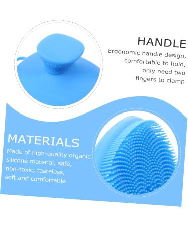 Ipetboom Face Scrub Brush Cleansing Brush Bath Brush Silica Gel Beauty Silicone Face Brush 7x7cm Blue - Buy Online on GoSupps.com