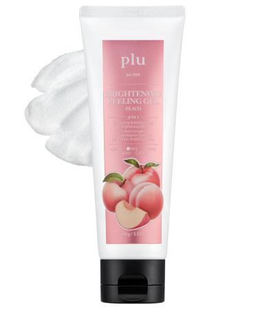 Plu Peeling Gel Peach Korean Mild Gommage Gel Facial Exfoliator Scrub for Boosting Skin Radiance - Face Exfoliator Dead Skin Remover - Peach Floral Scent Hypoallergenic 3.38 fl.oz.