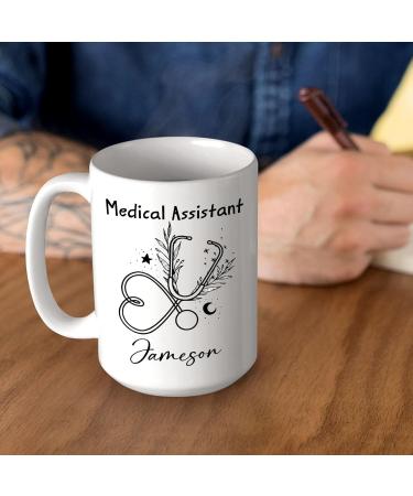 Personalized Stethoscope Coffee Mug | Custom Medical Assistant Gift | 11 Oz & 15 Oz Ceramic Travel Mugs for Men & Women - Buy Online on GoSupps.com