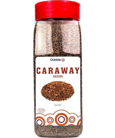 Caraway Seeds - 8 oz. - Non GMO, Kosher, Halal, and Gluten - Dubble O Brand