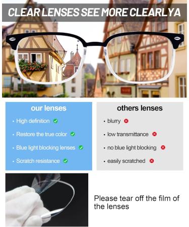 OCCI CHIARI Reading Glasses for Men & Women - Magnification 0.00 to 3.50 - Stylish A-Black/Transparent - International Shipping Available - Buy Online on GoSupps.com