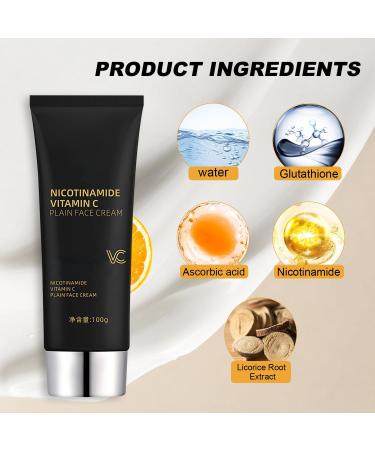 Nicotinamide Vitamin C Face Cream - Hydrating Niacinamide Makeup Cream for Glowing Skin | Black Tube Skin Cream for All Skin Types | International Shipping Available - Buy Online on GoSupps.com