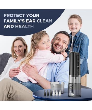 Ear Wax Removal Kit - Water Powered Ear Cleaner with 6 Reusable Replacement Tips and 3 Water Pressure Modes Safe Electric Ear Wax Removal Tool IPX7 Waterproof USB-C Rechargeable Ebony - Buy Online on GoSupps.com