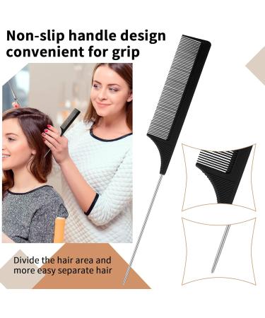 3 Pcs Hair Styling Comb Teasing Comb Set Professional Hair Styling Comb Kit Rat Tail Comb Brush Triple Teasing Comb for Men Women Teasing Slicking Brushing Combing Styling Hair (Black) - Buy Online on GoSupps.com