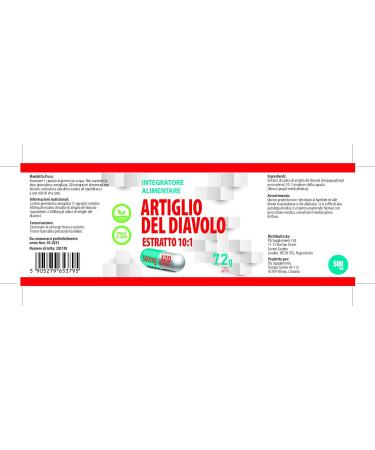 Harpagophytum (Devils Claw) 10:1 Extract (5000mg Equivalent) 120 Vegan Capsules - Buy Online on GoSupps.com