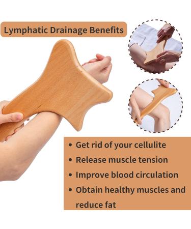 2 in 1 Wood Lymphatic Drainage Dry Brush Massage Tools Kit - Wooden Therapy Paddle for Body - Maderoterapia Kit - Shower Brush for Cellulite - Best Body Brushing Tool - Buy Online on GoSupps.com
